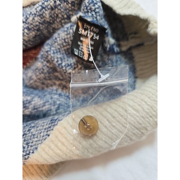 Pol Womens knit Sweater Vest Crew Neck Button Up front Sleeveless Stretch Size L - Picture 5 of 13